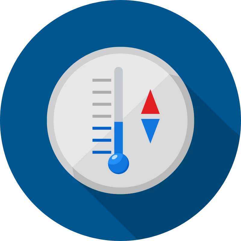 an illustration of a thermometer at cold